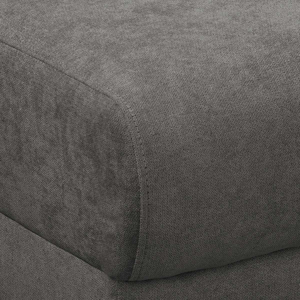 Ecksofa Beata Dunkelgrau S: 230x150 cm - Wengefarben/Dunkelgrau, Design, Textil (230/150cm) - Livetastic