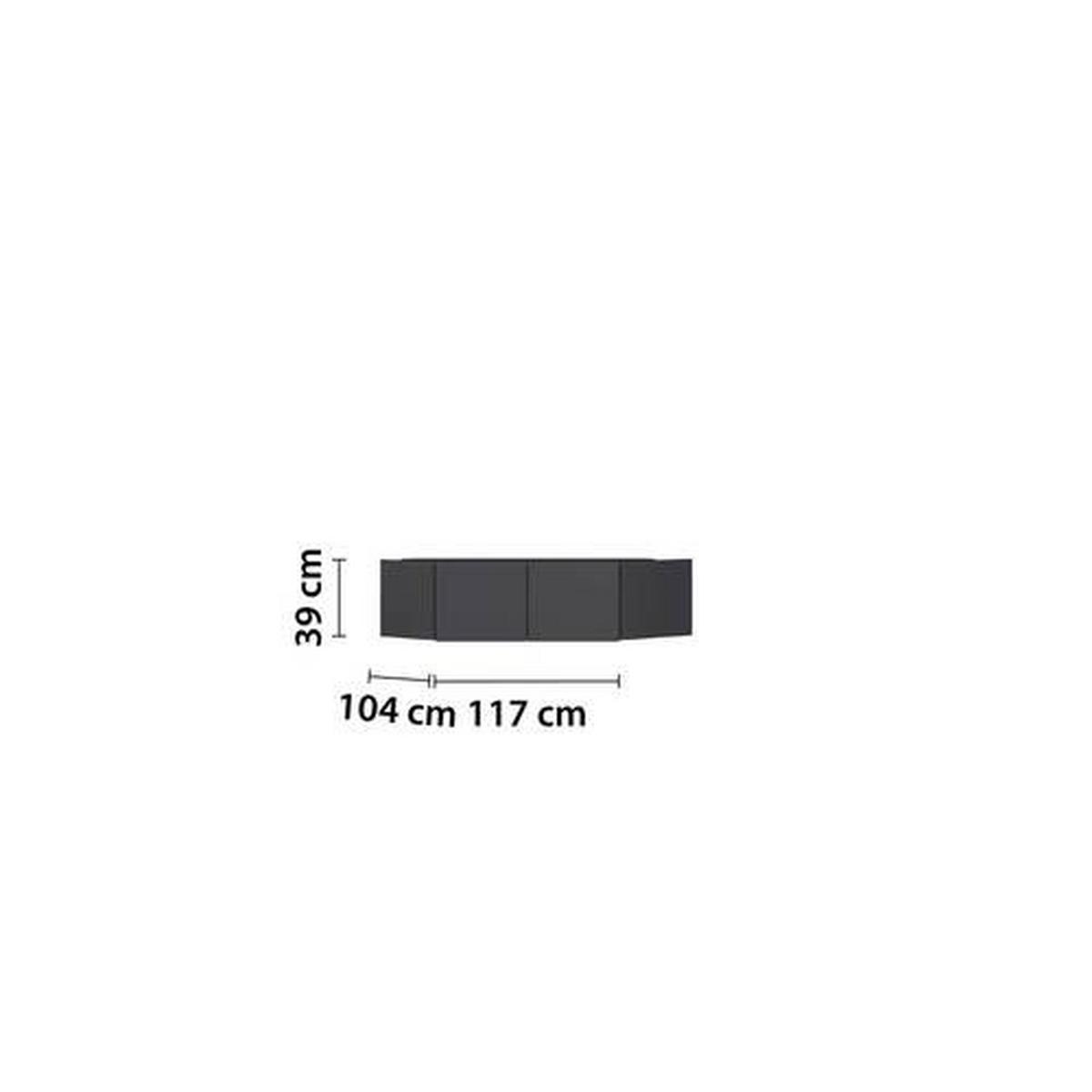 Rohový nadstavec na skriňu MAX-EXTRA,2-dverový - sivá, Konventionell, kompozitné drevo (117/39/104cm) - James Wood