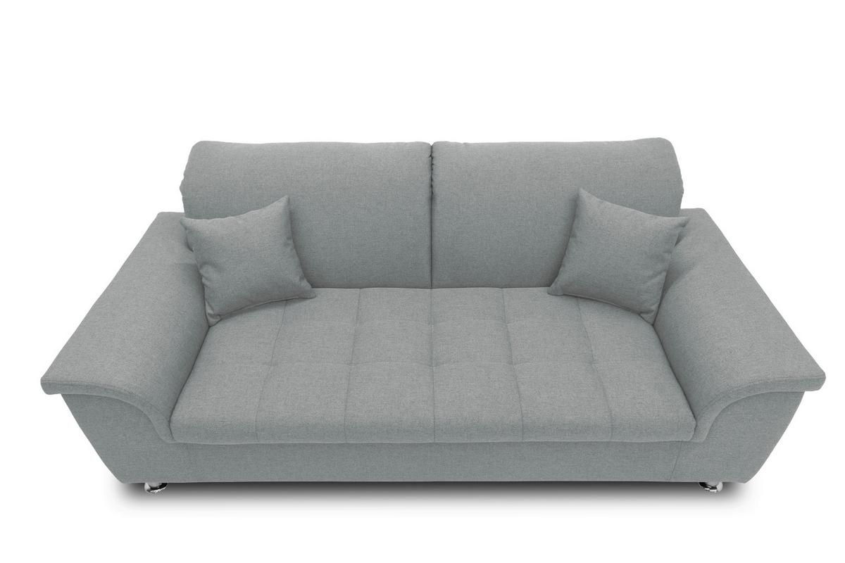 2-sitzer-sofa Franzi Grau Webstoff - Chromfarben/Grau, KONVENTIONELL, Textil (210/81/97cm) - MID.YOU