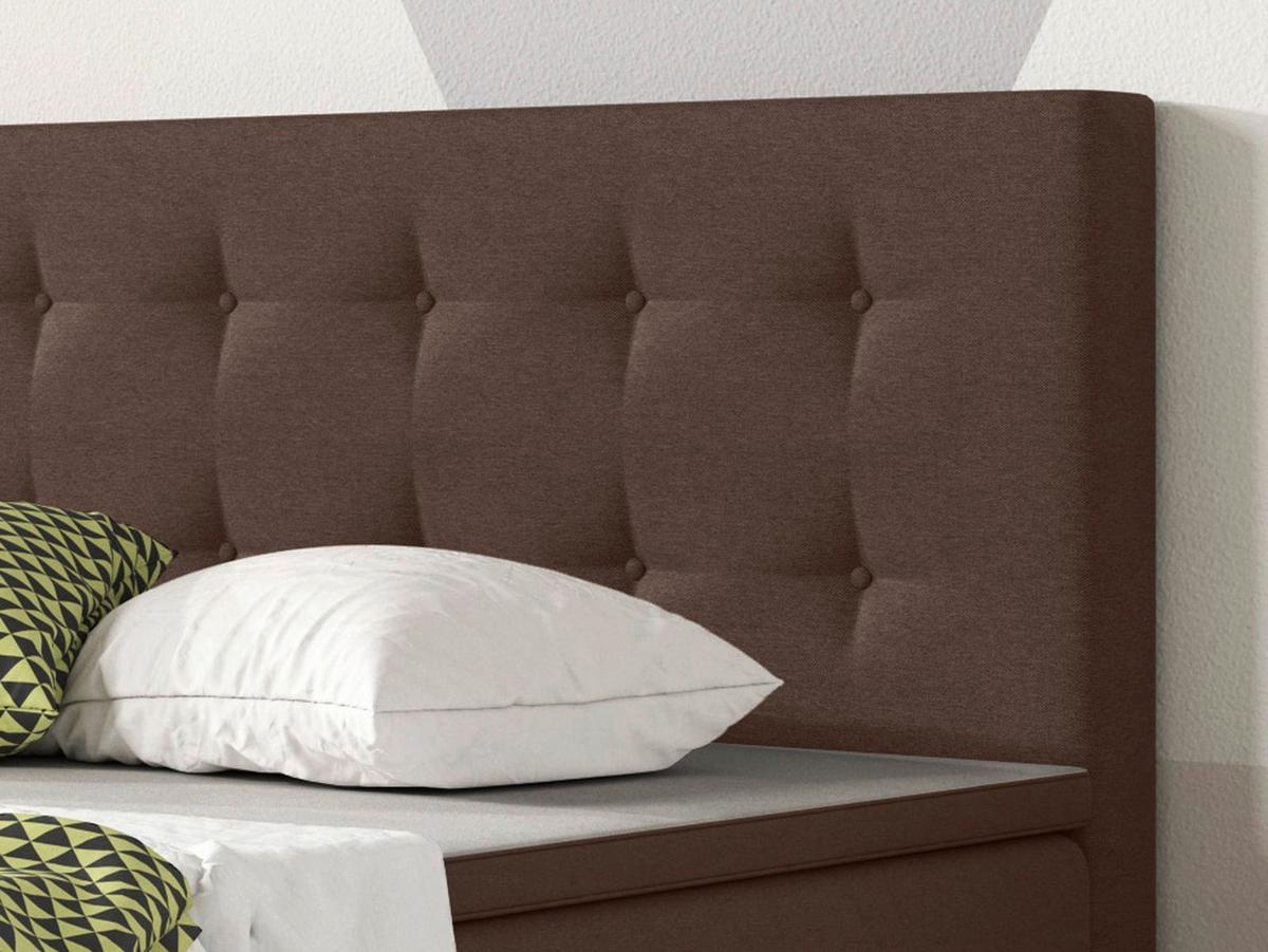 Boxspringbett Mit Topper 140x200 Cm Köln - Silberfarben/Braun, KONVENTIONELL, Textil (140/115/210cm) - MID.YOU