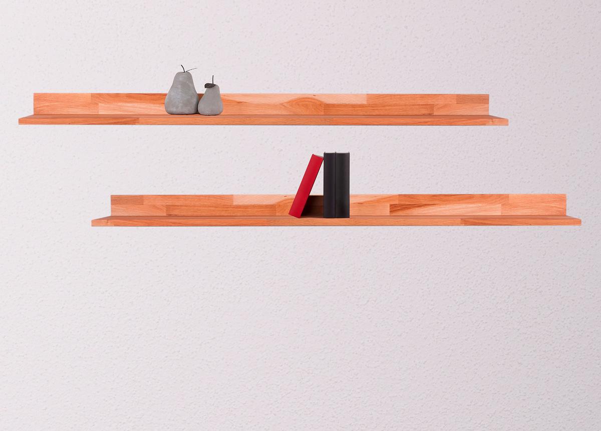 Wandboard Kalle B: 120 cm Echtholz Eiche - Eichefarben, Basics, Holz (120/8/20cm)