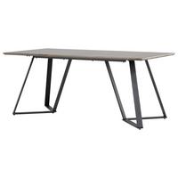 Esstisch Marina - Schwarz/Grau, Design, Holzwerkstoff/Metall (180/90/75cm) - Livetastic