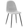 Stolička Lio svetlá sivá - čierna/svetlosivá, Modern, kov/drevo (43/86/55cm) - Modern Living