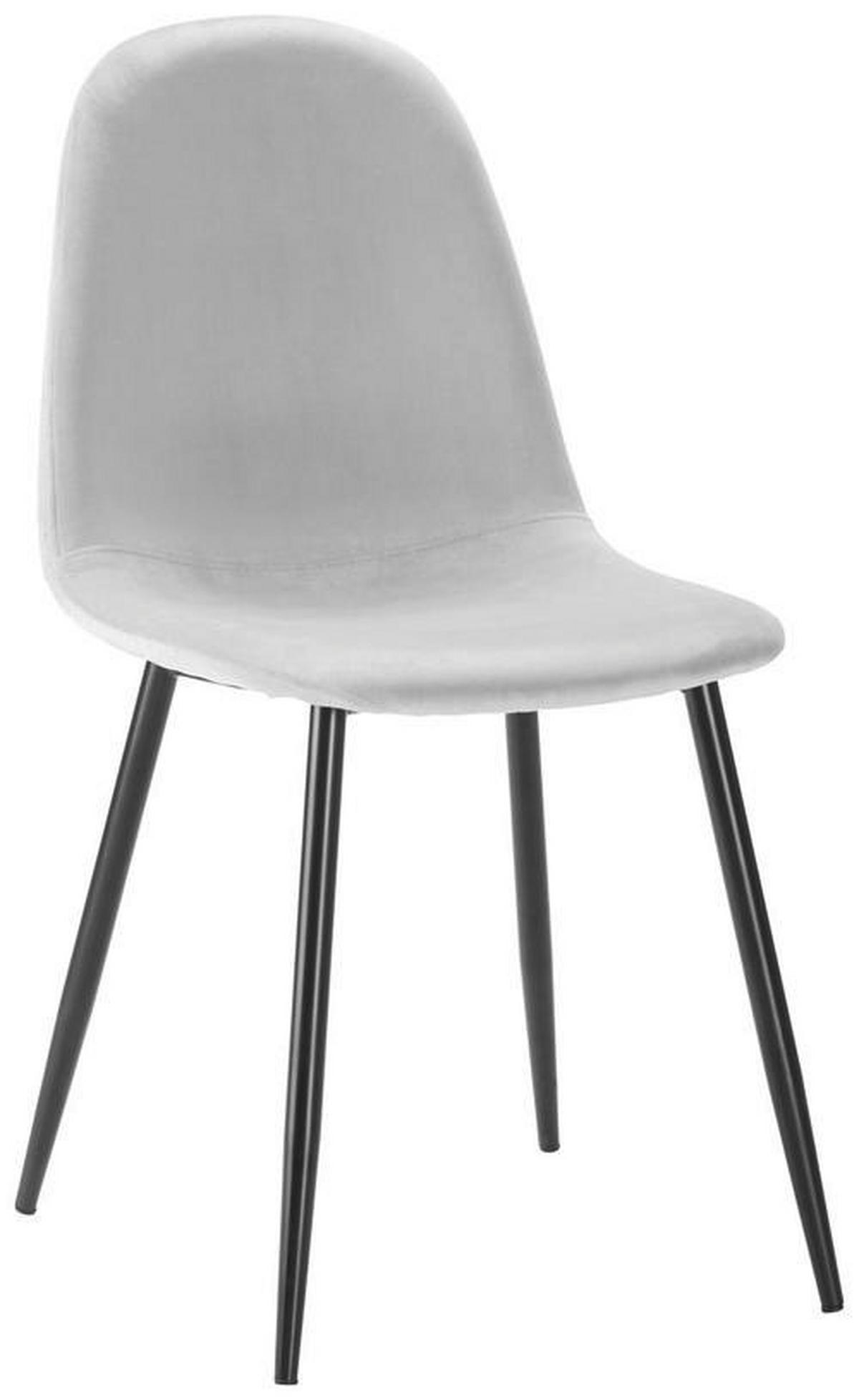 Stolička Lio svetlá sivá - čierna/svetlosivá, Modern, kov/drevo (43/86/55cm) - Modern Living