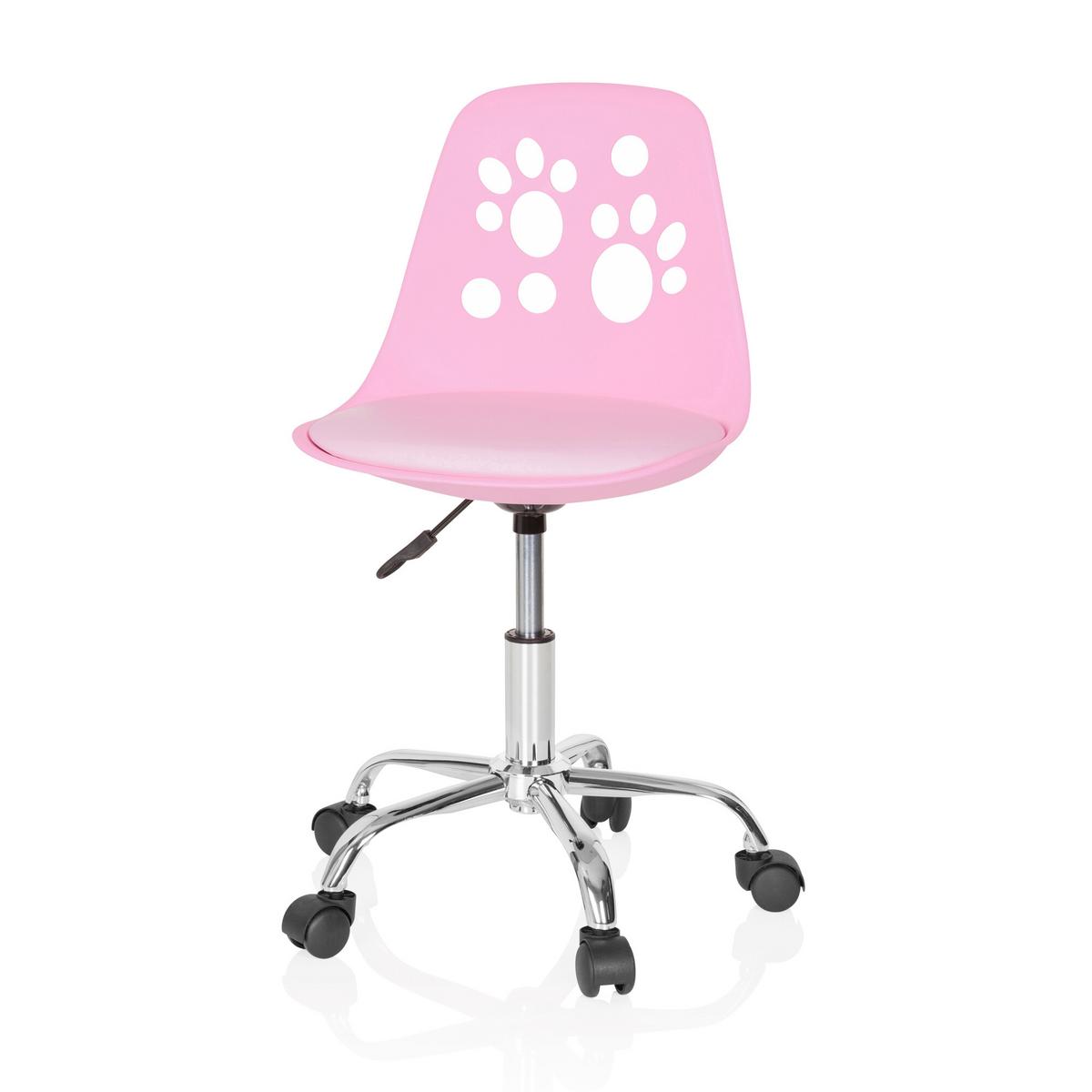 Jugenddrehstuhl Fancy I Pink Tiermuster - Pink, MODERN, Kunststoff/Textil (40/72-82/44cm) - MID.YOU