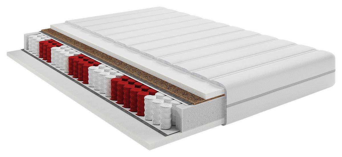 Taschenfederkernmatratze Slow 120x220cm Fest/Sehr Fest - Weiß, Basics, Textil (120/220cm) - Livetastic