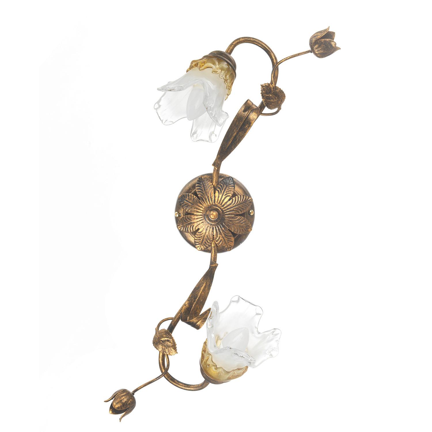 Deckenleuchte 4984/pl2 - Bronzefarben, KONVENTIONELL, Glas/Metall (25/20/63cm)