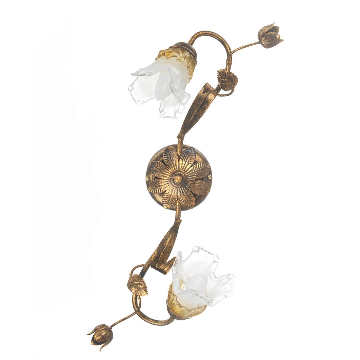 Deckenleuchte 4984/Pl2 - Bronzefarben, KONVENTIONELL, Glas/Metall (25/20/63cm)