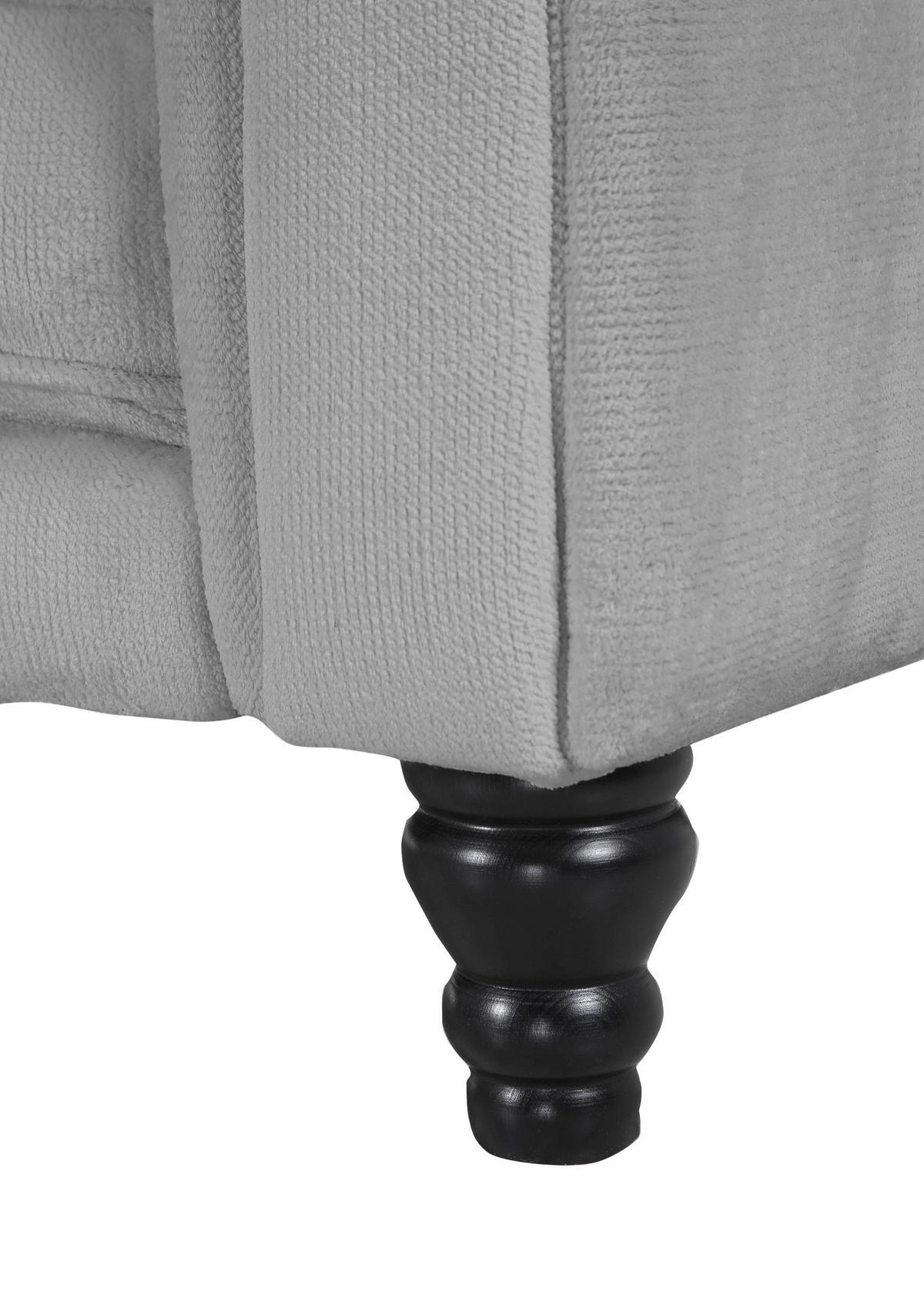 Ecksofa Jonte Grau S: 160x260 cm - Dunkelbraun/Grau, Design, Textil (160/260cm) - MID.YOU