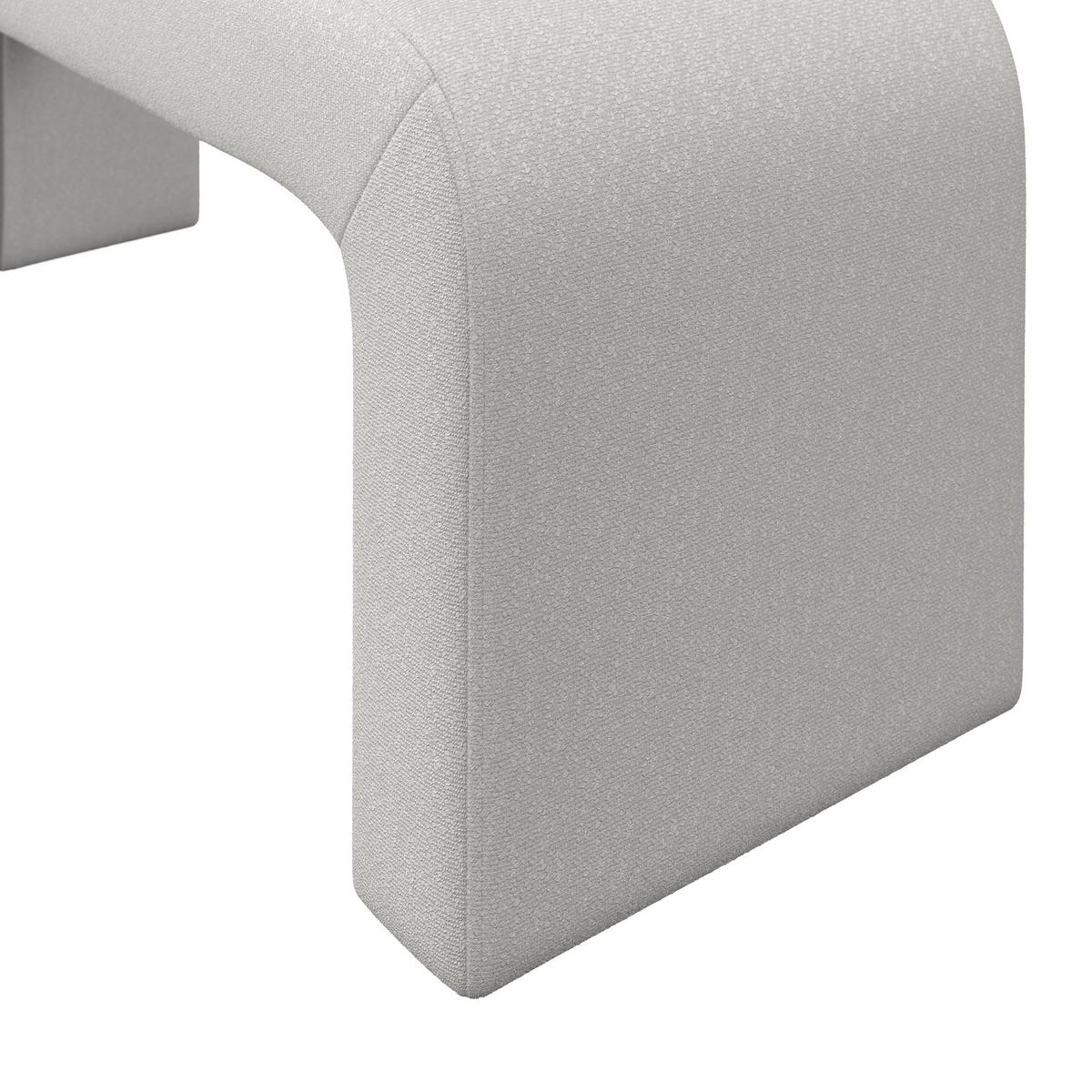 Dlhá taburetka JANINA polstrovaná, sivá - sivá, Modern, drevo/textil (110/46/41cm) - Bessagi Home