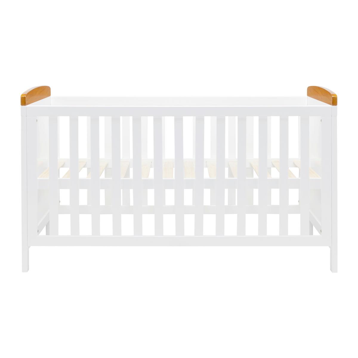 Postýlka s příčkami LOU bílá - bílá/barvy borovice, Moderní, dřevo (144/75/87cm) - Bessagi Kids