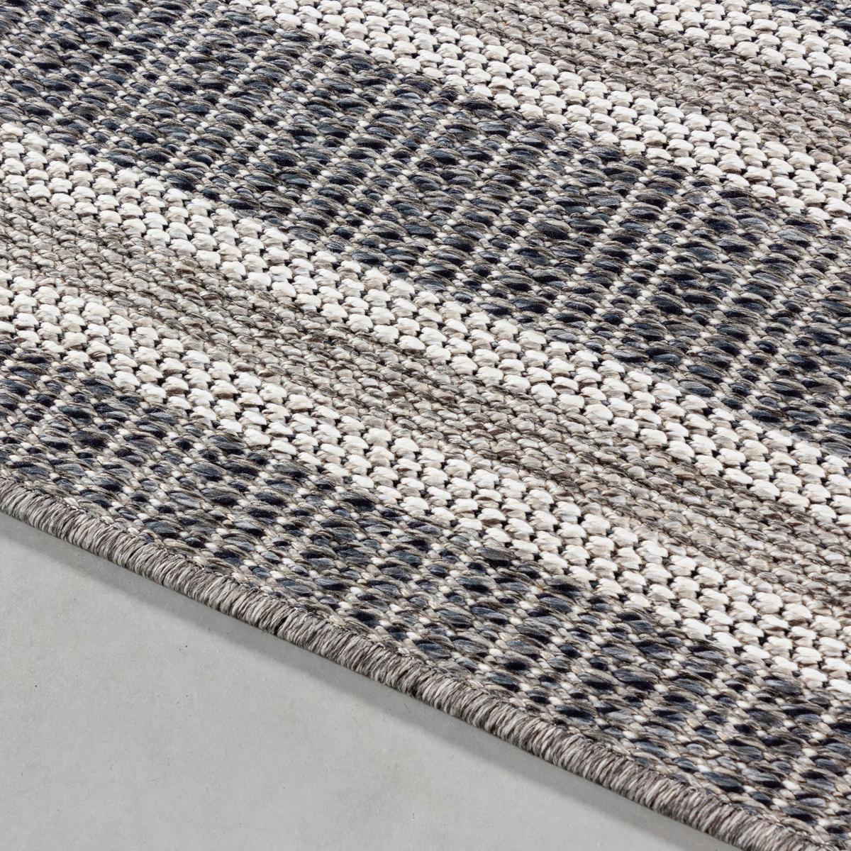 Flachwebteppich Aruba - Grau, Design, Textil (60/100cm)