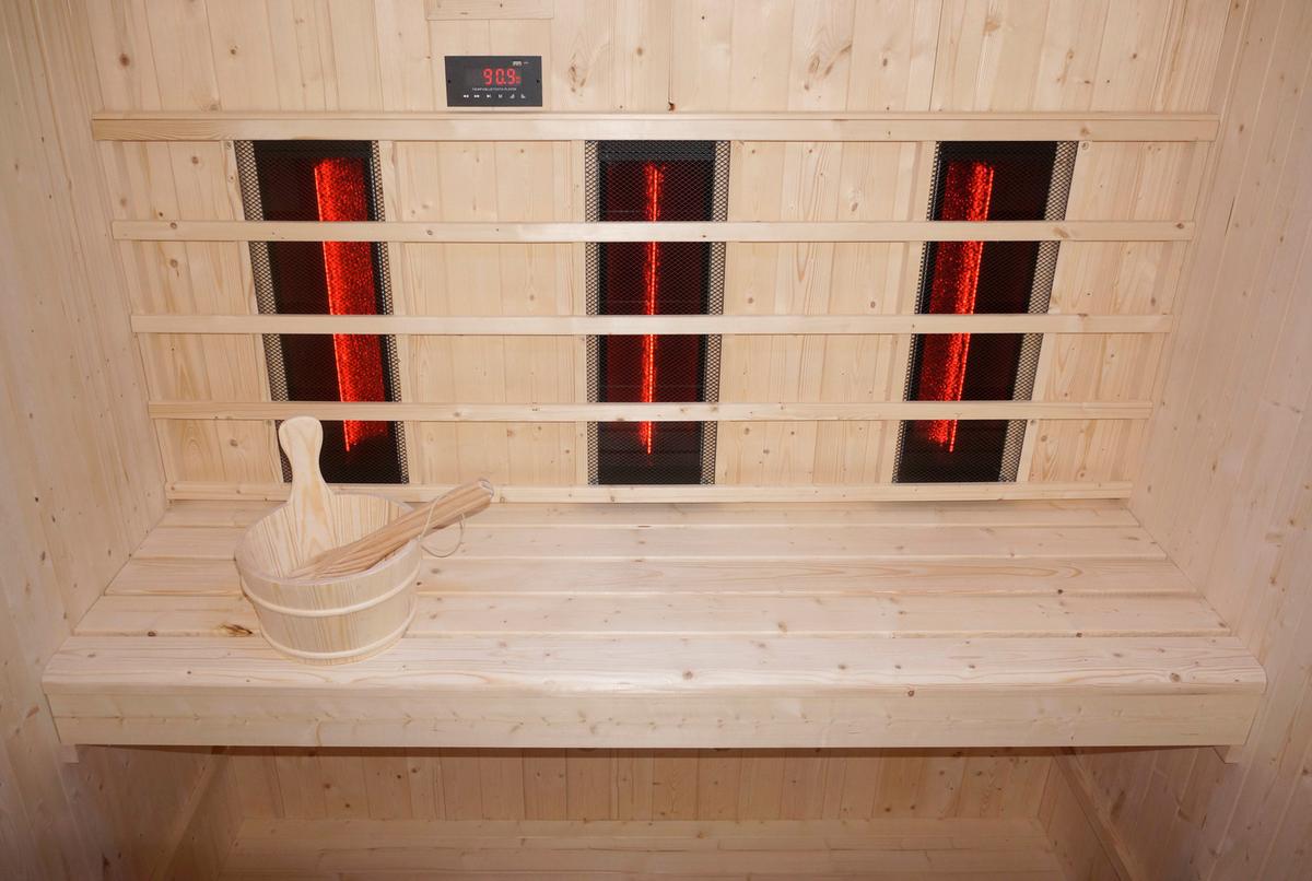 Infrarotkabine Lahti Holzfarben B: 181,5 cm - Fichtefarben, KONVENTIONELL, Holz (198/181,5/202,2cm) - Sanotechnik