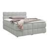 Boxspring posteľ BUBBLE BOX 180/200 cm, sivá - čierna/sivá, Konventionell, kov/drevo (180/200cm) - Premium Living