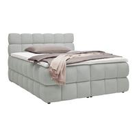 Boxspring postel BUBBLE BOX 180/200 cm, šedá - šedá/černá, Konvenční, kov/dřevo (180/200cm) - Premium Living