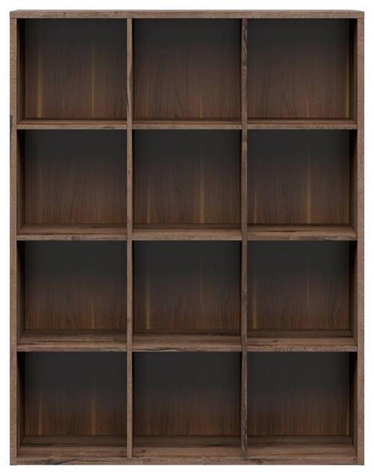 Regal Nepo Plus Bookshelf - Eichefarben/Schwarz, Design, Holzwerkstoff (114/146,5/38,5cm)
