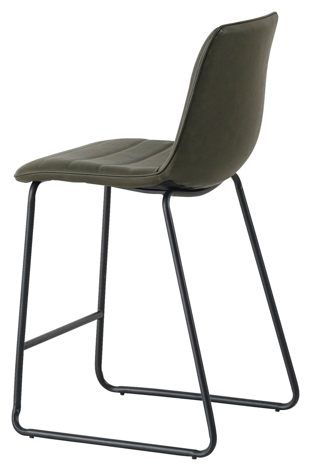 Barhocker-Set Milan - Dunkelgrün/Schwarz, KONVENTIONELL, Kunststoff/Textil (49/98/54,5cm) - MID.YOU