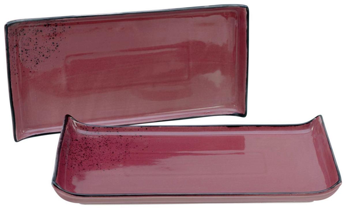 Servierplatten-Set 33023 Nature Collection - Dunkelrosa, Trend, Keramik (16,5/33cm) - Creatable