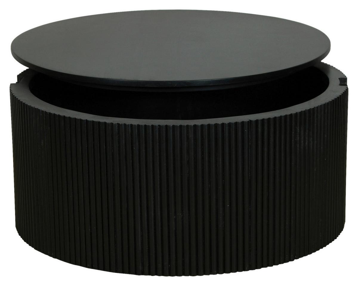 Couchtisch Owen Schwarz D: 80 cm - Schwarz, Design, Holz (80/36/80cm) - MID.YOU