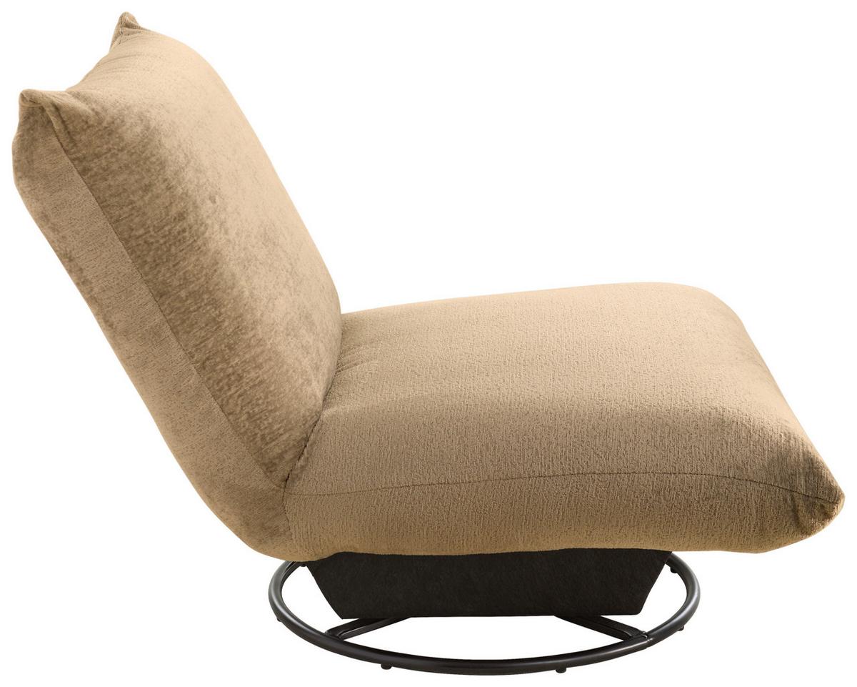 Relaxsessel Cremona Polyester Hellbraun - Hellbraun/Schwarz, Design, Textil (100/78/96cm) - Livetastic