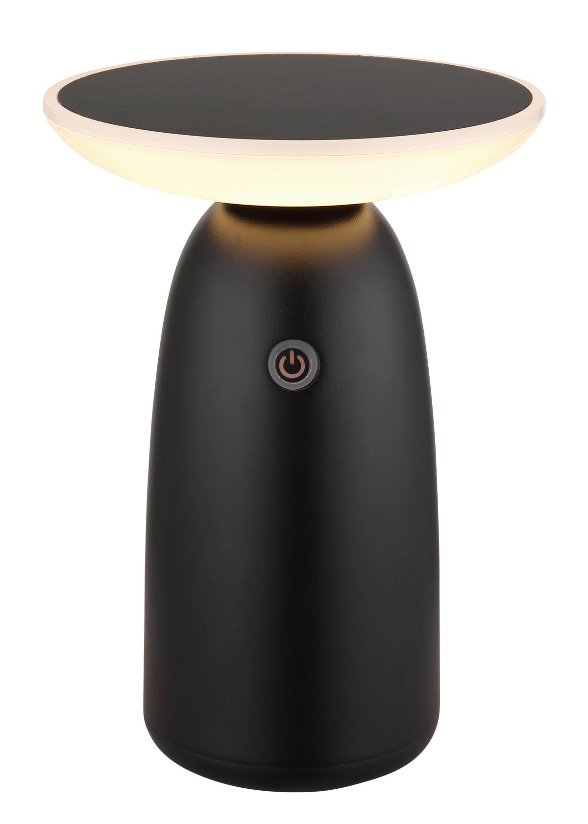 Solarleuchte Memory-Funktion - Opal/Schwarz, Design, Kunststoff/Metall (16/22,5cm) - Globo