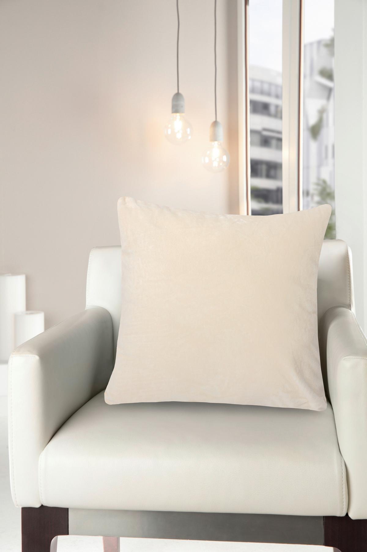 Kissenhülle Uta - Türkis/Taupe, KONVENTIONELL, Textil (40/40cm) - Ondega