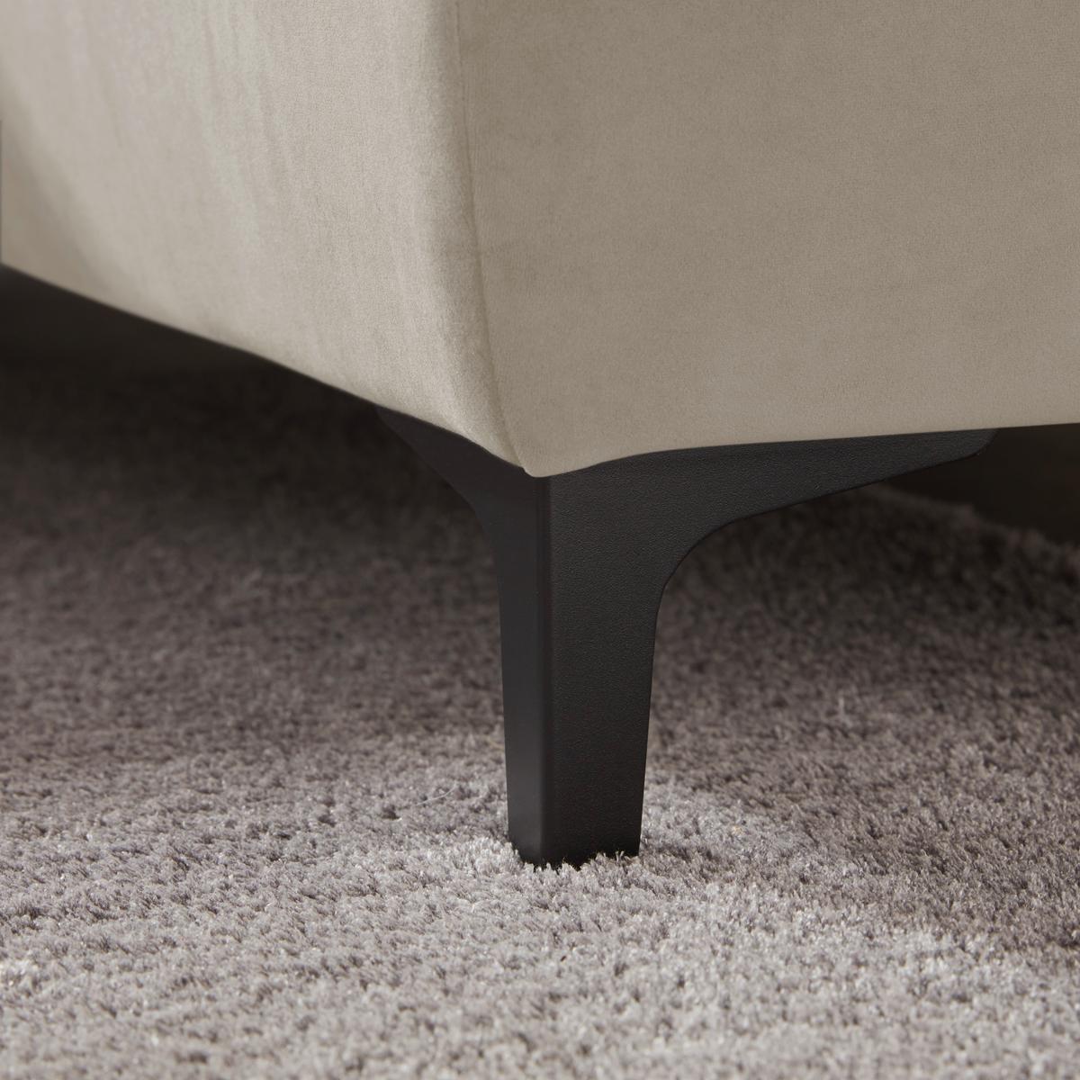 Rohová sedačka EMMA, pravá, béžová,op.hl.,USB,el.výsuv - černá/béžová, Moderní, textil (301/210cm) - Premium Living
