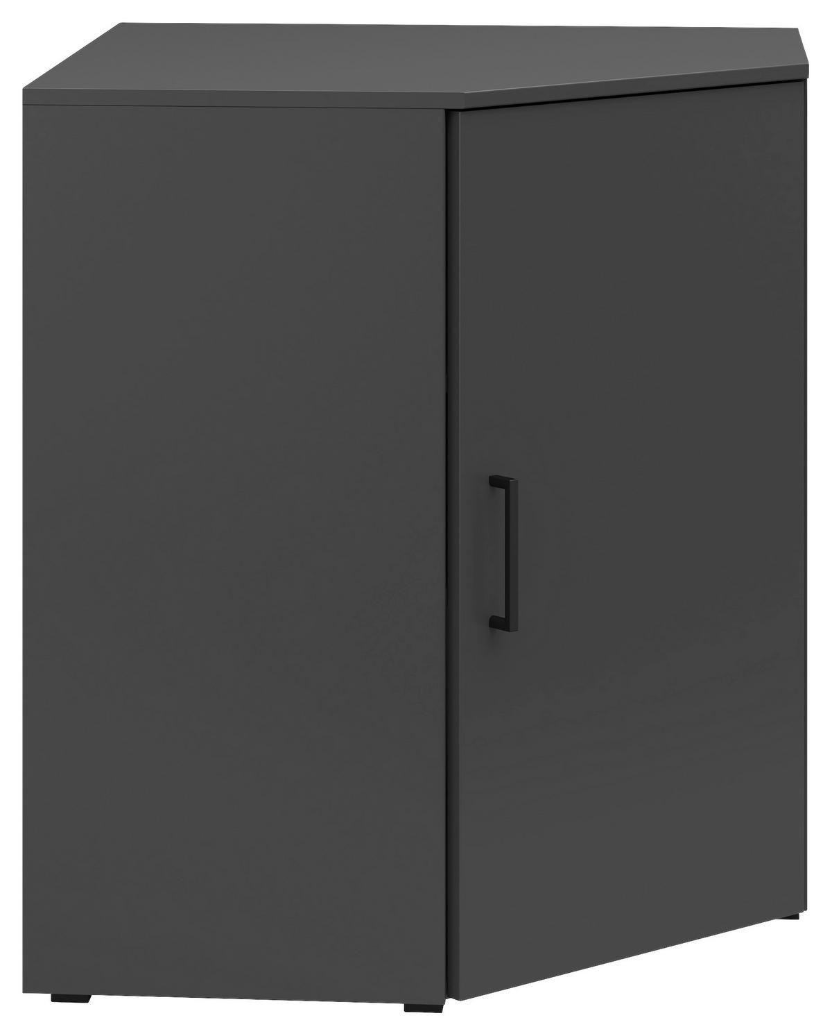 Rohová komoda MULTISTAURAUM š: 101 cm - čierna/grafitová, Modern, kompozitné drevo/plast (71,5/71,5cm)