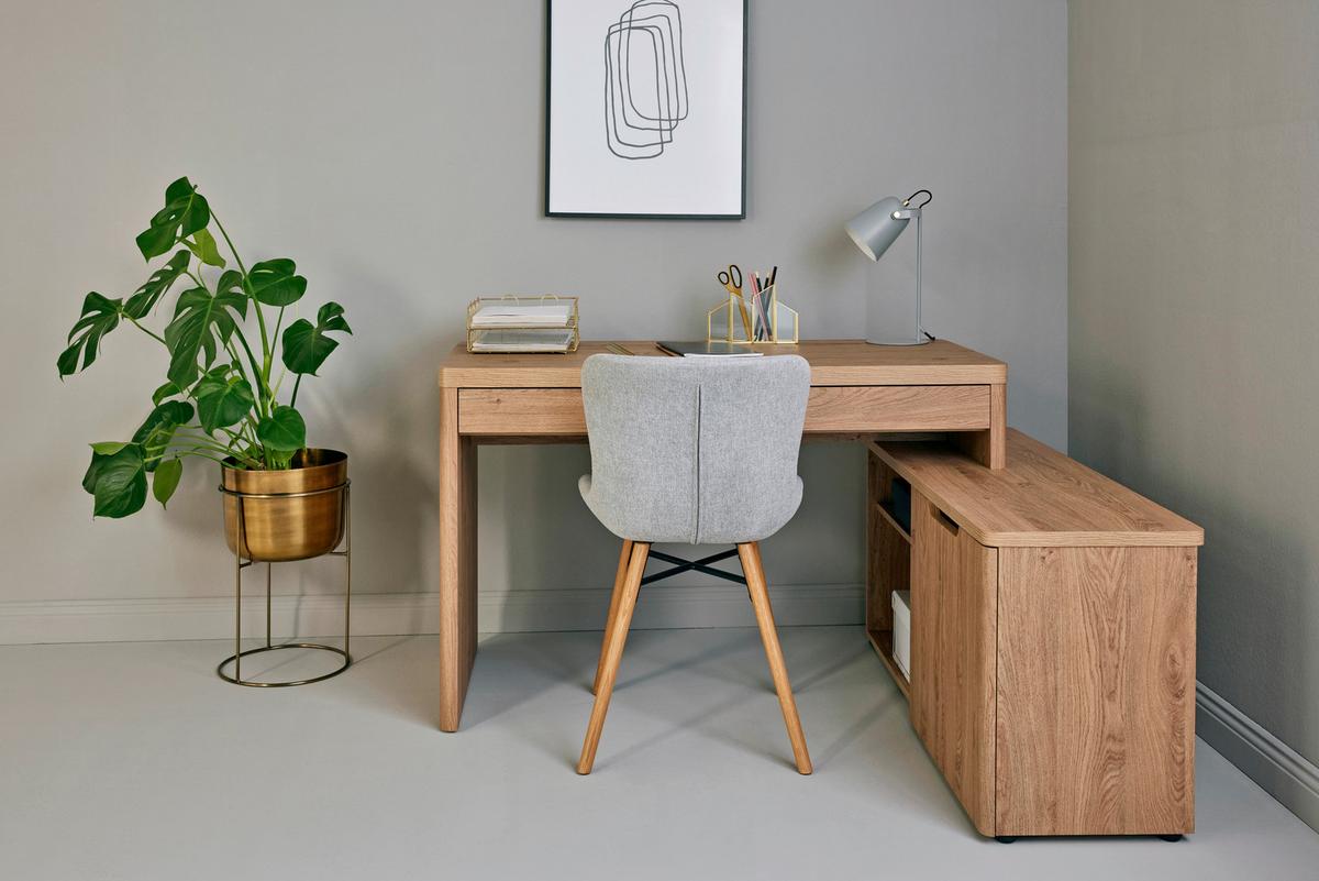 Eckschreibtisch Libre C 155 E* - Eichefarben, MODERN, Holzwerkstoff (140/118/76cm) - Livetastic