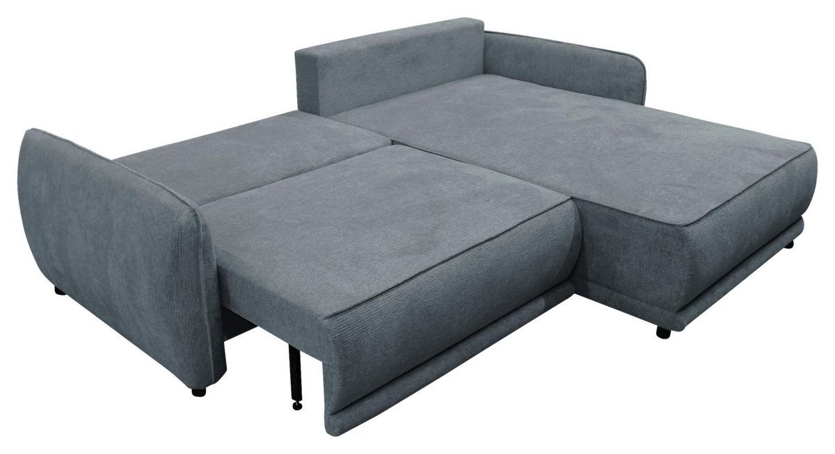 Ecksofa Fresh Blau 264x195 cm - Blau/Beige, Design, Textil (264/195cm) - MID.YOU