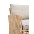 Loungegarnitur 6-Tlg. Porto- Multi, Polyrattan mit Kissen - Hellbraun/Grau, MODERN, Kunststoff/Textil (190/237cm) - Beldano