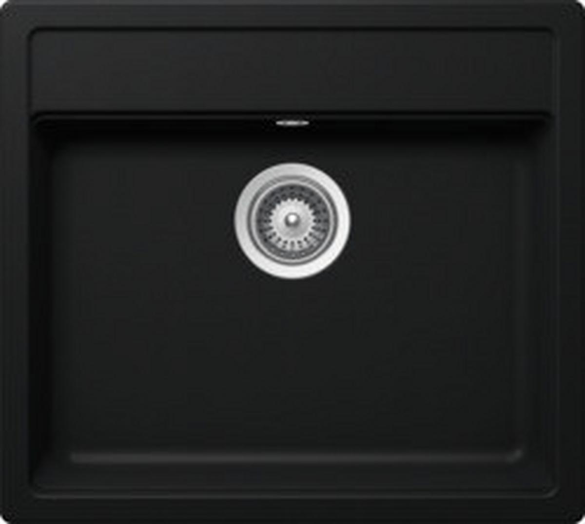 Spüle Mono N-100 - Schwarz, MODERN, Stein (57/51cm)