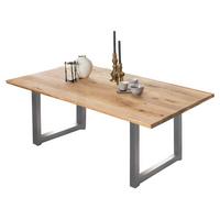 Esstisch Naturfarben /Silberfarben L: 240cm - Silberfarben/Naturfarben, MODERN, Holz/Metall (240/100/75cm) - MID.YOU