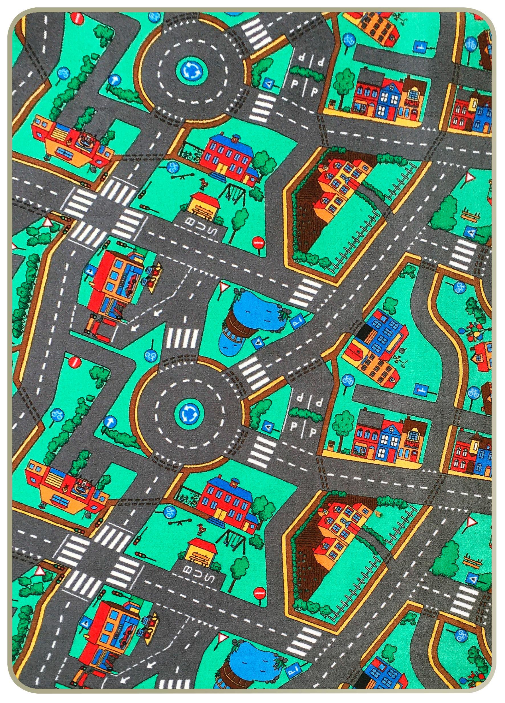 Spielteppich Straße Multicolor Bobby 100x175 cm - Multicolor, Basics, Kunststoff (100/175cm) - Ondega