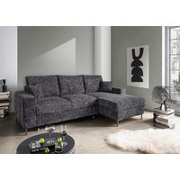 Eckschlafsofa Zona, Schwarz S: 237x143 Cm - Schwarz, KONVENTIONELL, Textil (237/143cm) - Livetastic