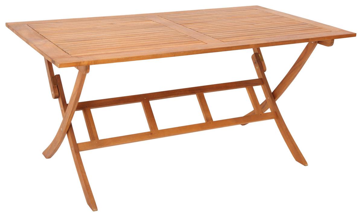 Gartentisch Klappbar Eukalyptusholz L: 160 cm - Naturfarben, KONVENTIONELL, Holz (160/73/90cm) - Gardenson