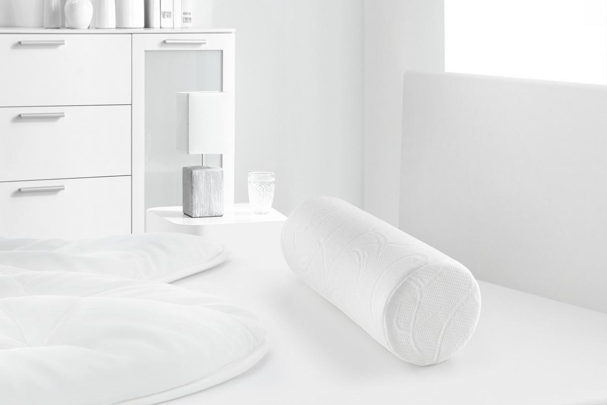 VÁLCOVÝ ANATOMICKÝ POLŠTÁŘ Visco, 15/40 cm - bílá, textil (15/40cm) - Nadana