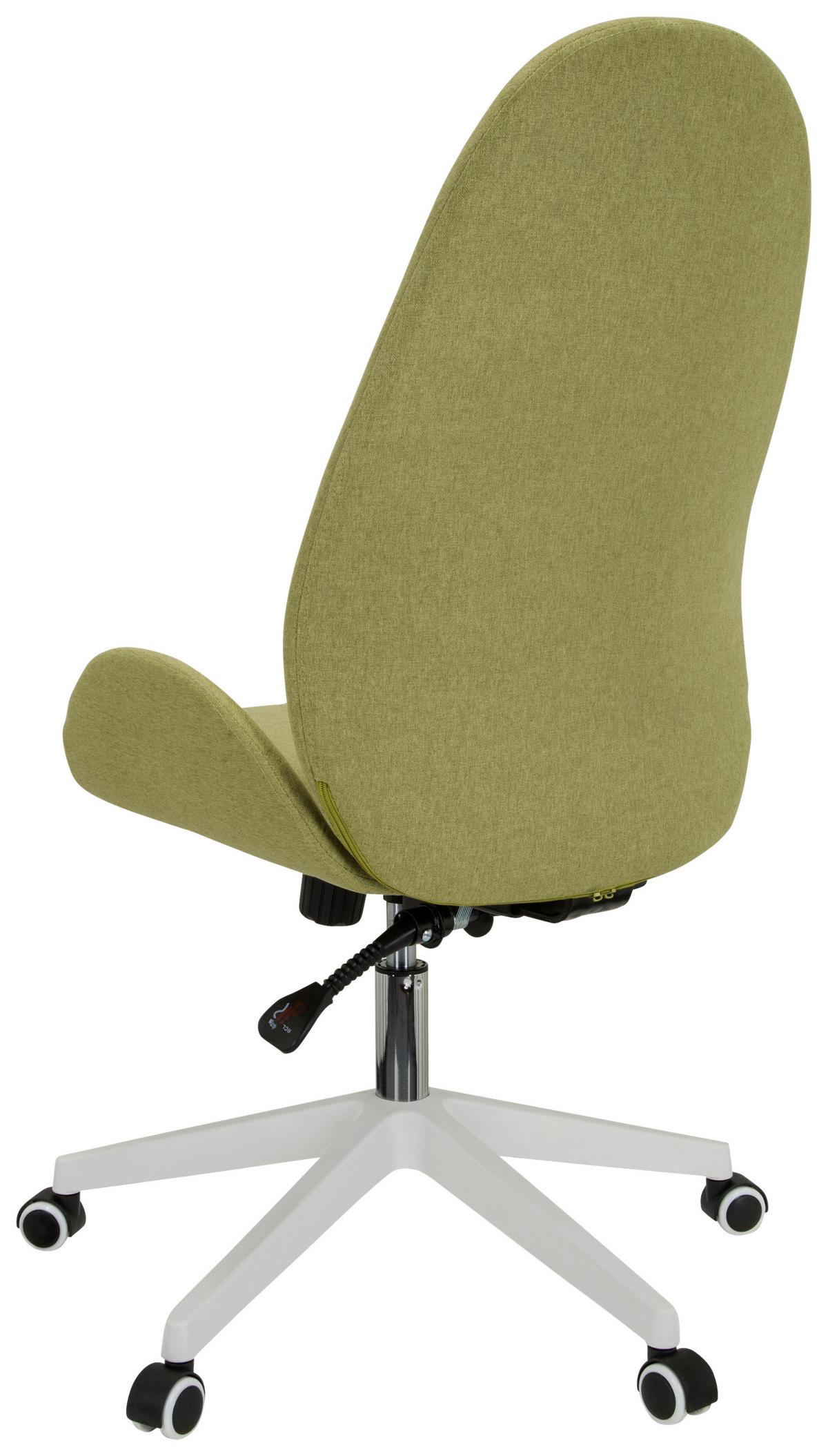 Drehstuhl Avea I Mit Wippfunktion Grün - Weiß/Grün, Basics, Kunststoff/Textil (56/104/58cm) - MID.YOU