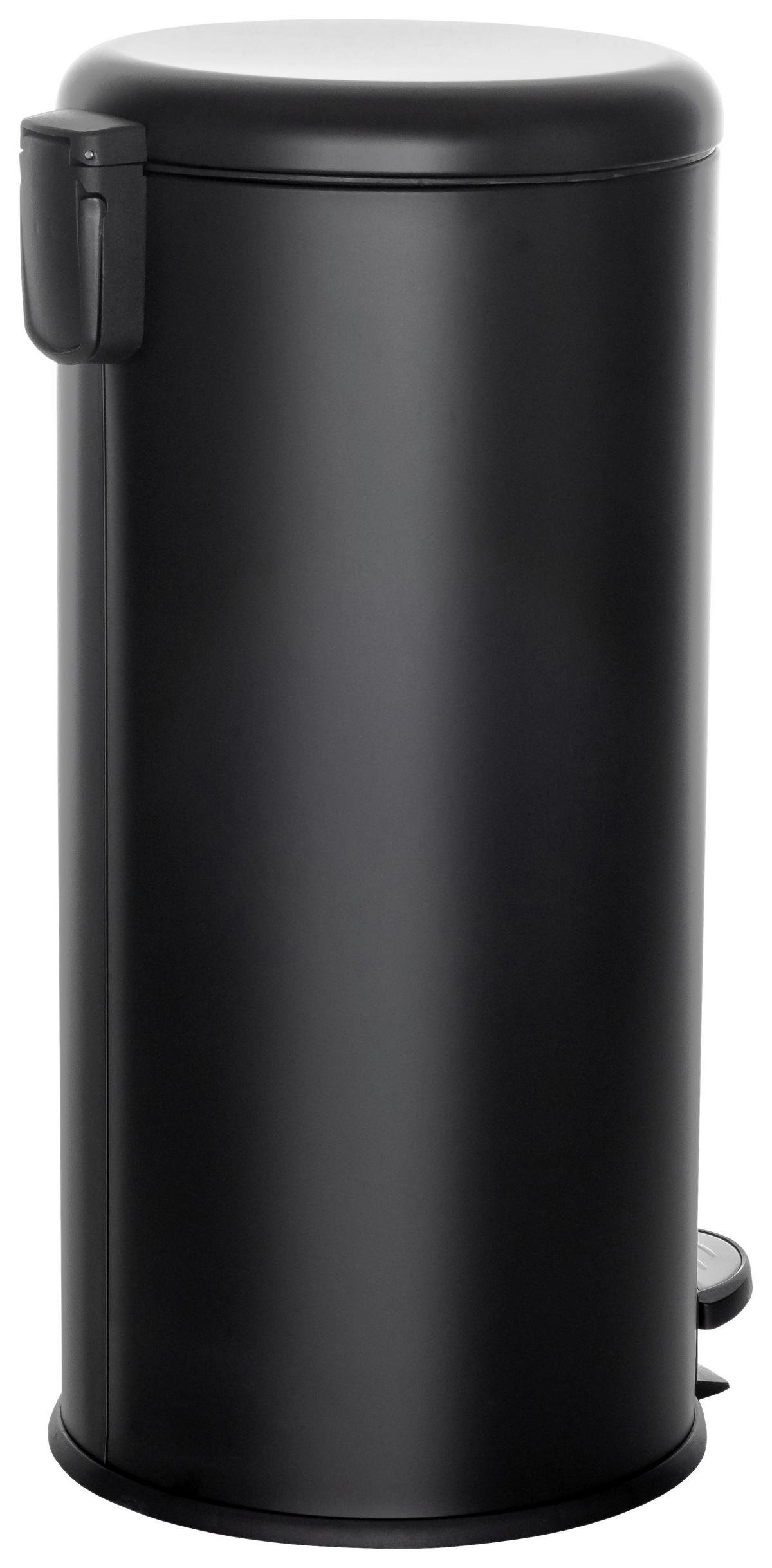 Abfallsammler Clean Step - Schwarz, Basics, Kunststoff/Metall (30/63,5/30cm) - MID.YOU