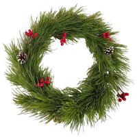 Dekokranz Renzo ⌀ 40 Cm Renzo - Rot/Schwarz, KONVENTIONELL, Holz/Kunststoff (40/4cm) - Ondega