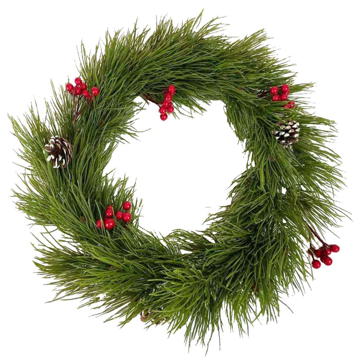 Dekokranz Renzo ⌀ 40 Cm Renzo - Rot/Schwarz, KONVENTIONELL, Holz/Kunststoff (40/4cm) - Ondega