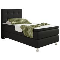 Boxspringbett Mit Topper / Matratze 90x200 Cm Köln - Silberfarben/Schwarz, KONVENTIONELL, Textil (90/115/210cm) - MID.YOU