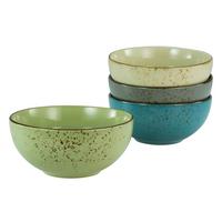 Schüsselset Keramik Multicolor Buddhabowl 4tlg D/h:17,5/7,5cm - Multicolor, KONVENTIONELL, Keramik (17,5cm) - Creatable
