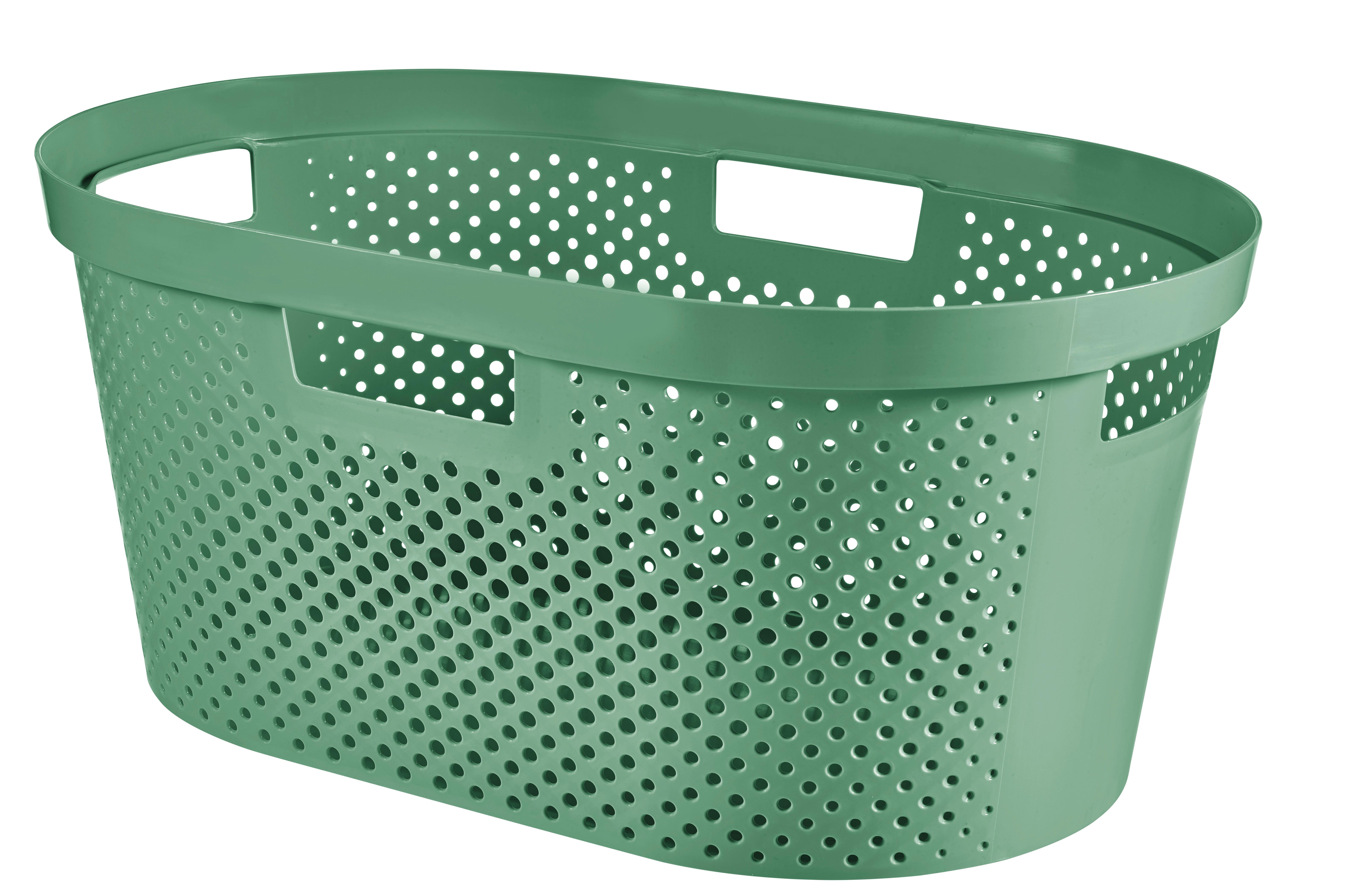 Kôš na bielizeň INFINITY DOTS 39L - zelená, Modern, plast (39l)