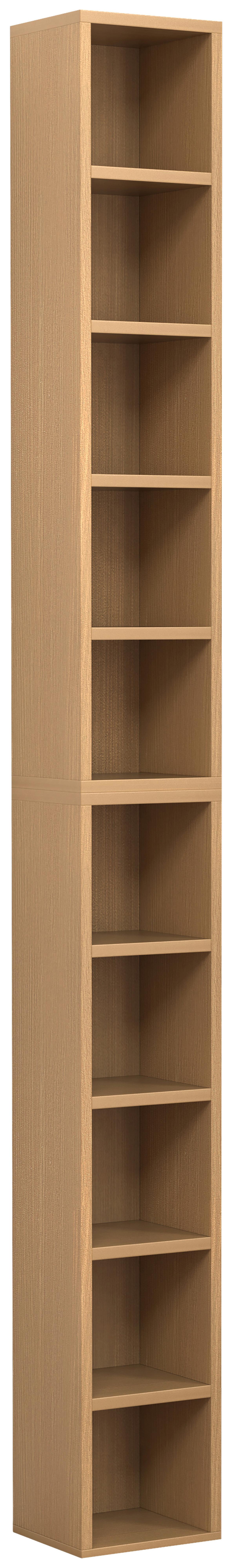 CD-Regal Megosa Buchenfarben Dekor - Buchefarben, Design, Holzwerkstoff (40/94/17cm) - MID.YOU