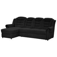 Ecksofa Boston Schwarz Chenille - Schwarz, KONVENTIONELL, Textil (165/262cm) - Livetastic