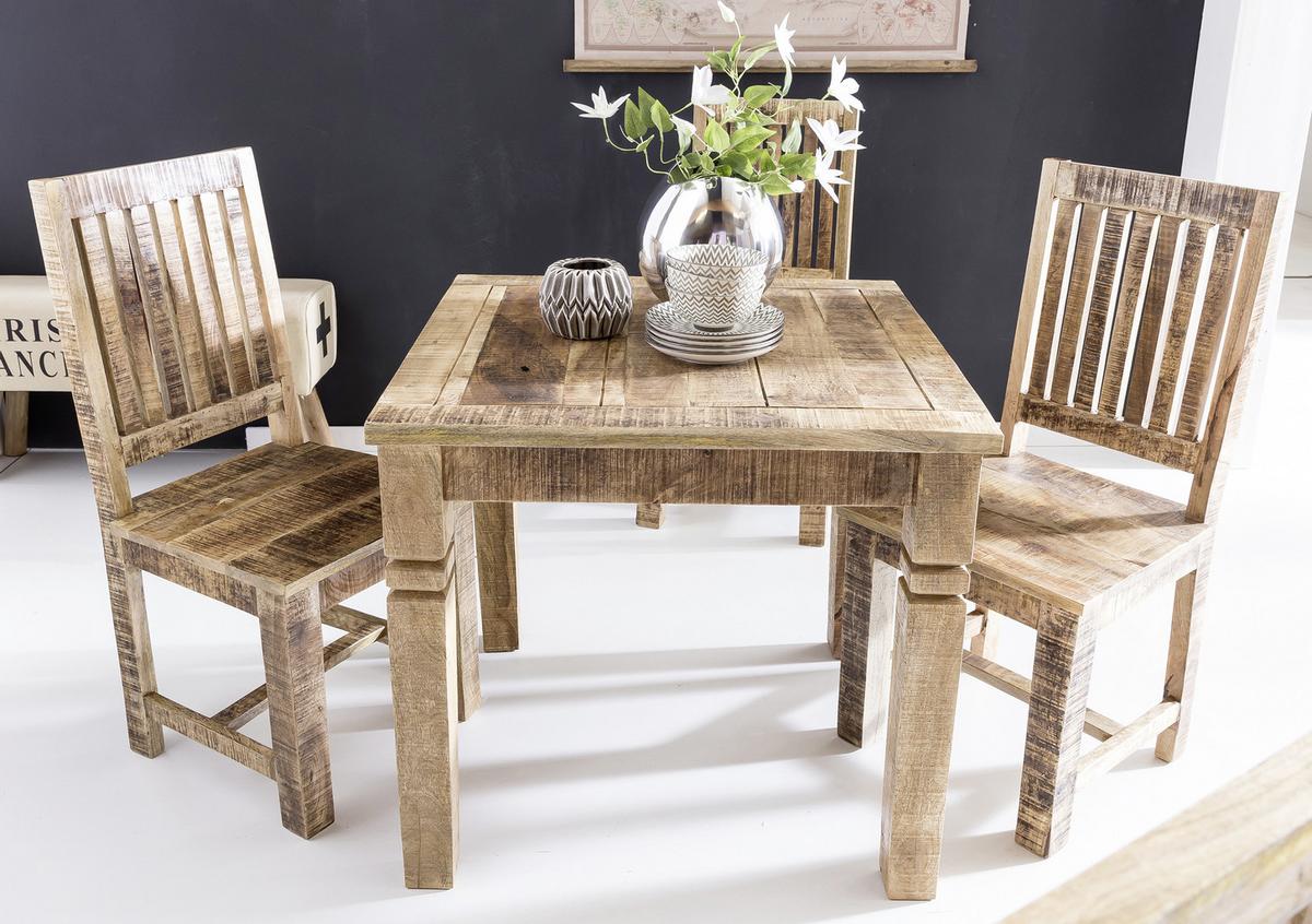 Esstisch Echtholz 80x80 Cm Mango - Braun, MODERN, Holz (80/80/76cm) - MID.YOU