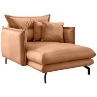 XXL-Sessel Lava Cognac B: 111cm - Cognac/Schwarz, MODERN, Textil (111/101/167cm) - Livetastic