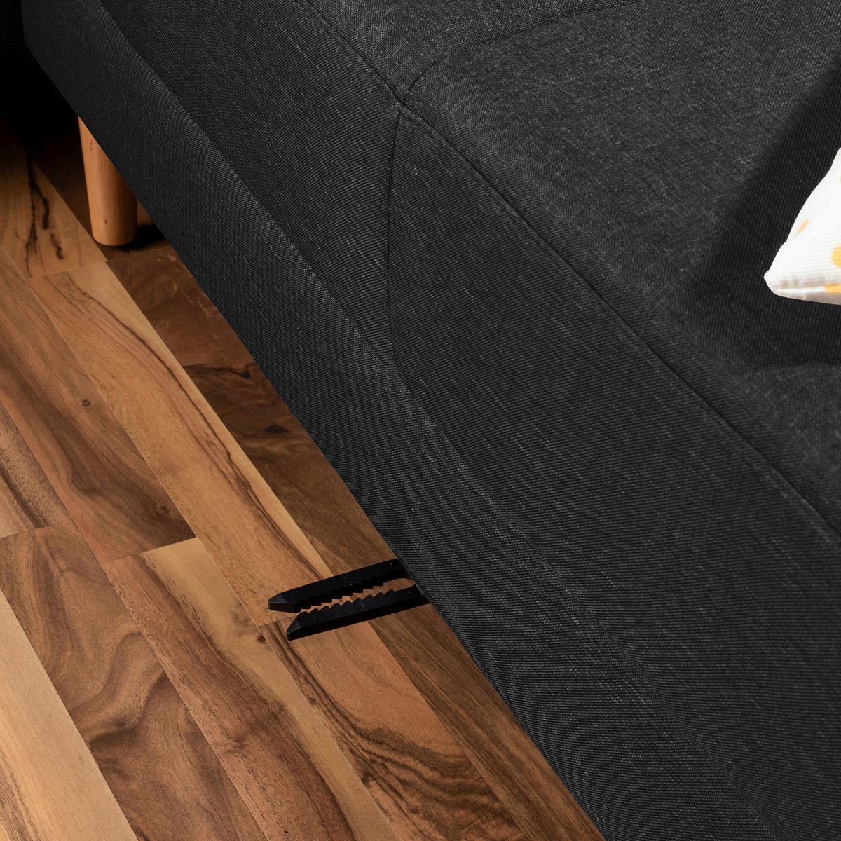 Eckschlafsofa Just Cool - Erlefarben/Schwarz, Design, Textil (230/93/152cm) - Max Winzer