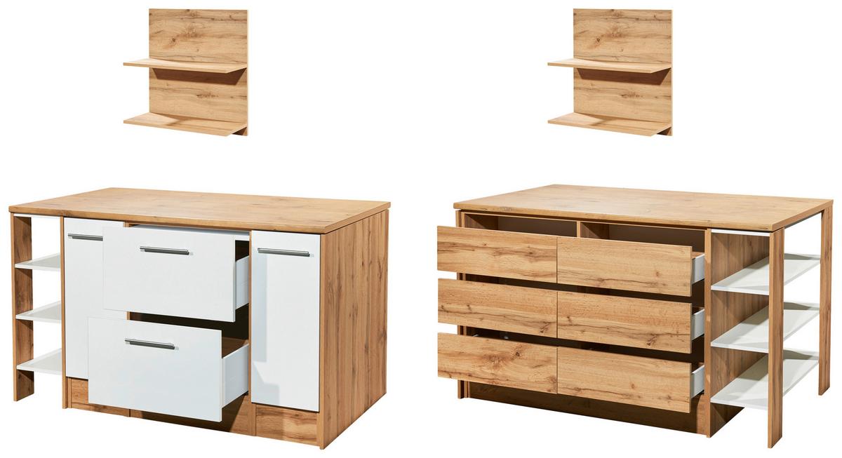 Eckküche Hilde Winkelküche 310 Cm - Wildeiche/Eichefarben, Design, Holzwerkstoff (310/172cm) - Respekta